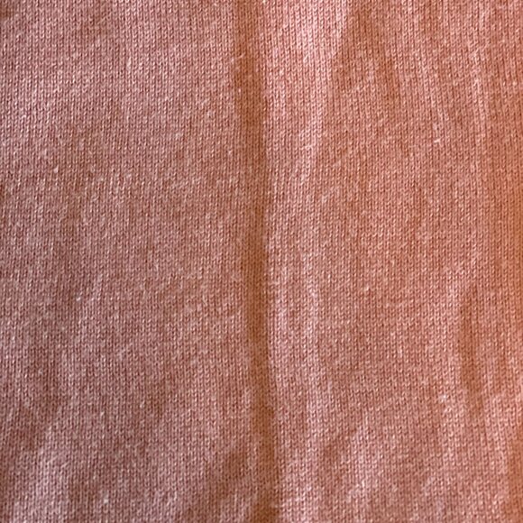 Vintage Ann Taylor Studio 100% Cotton Knit Shirt Peach Long Sleeve Size 8 - Picture 5 of 8